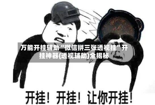 万能开挂辅助“微信拼三张透视挂”开挂神器{透视辅助}全揭秘-第1张图片