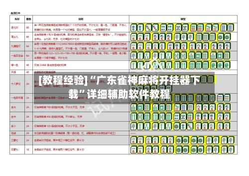 [教程经验]“广东雀神麻将开挂器下载”详细辅助软件教程-第2张图片