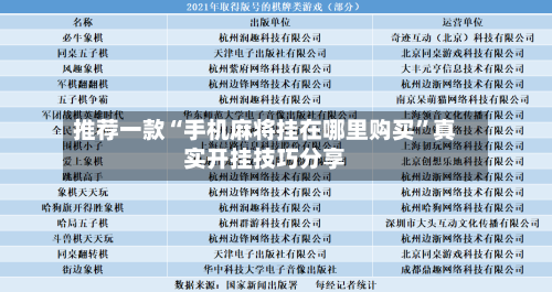 推荐一款“手机麻将挂在哪里购买”真实开挂技巧分享-第3张图片