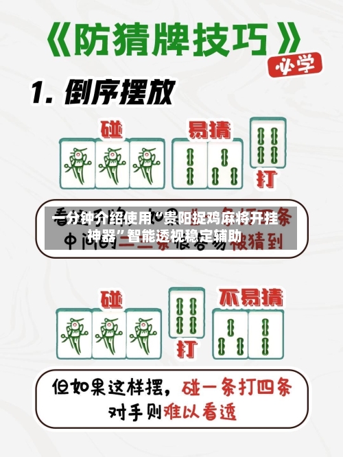 一分钟介绍使用“贵阳捉鸡麻将开挂神器”智能透视稳定辅助-第3张图片