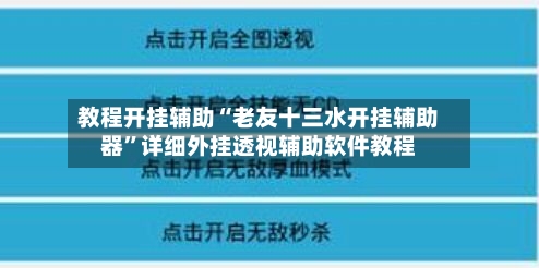 教程开挂辅助“老友十三水开挂辅助器”详细外挂透视辅助软件教程-第3张图片