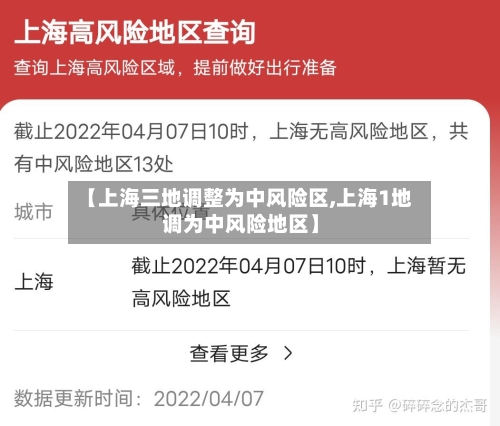 【上海三地调整为中风险区,上海1地调为中风险地区】-第1张图片