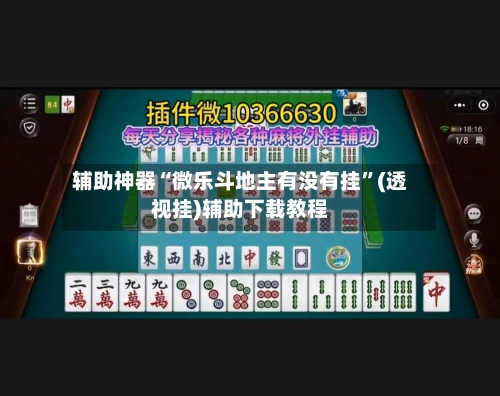 辅助神器“微乐斗地主有没有挂	”(透视挂)辅助下载教程-第2张图片