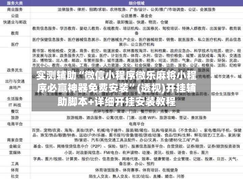 实测辅助“微信小程序微乐麻将小程序必赢神器免费安装”(透视)开挂辅助脚本+详细开挂安装教程-第1张图片
