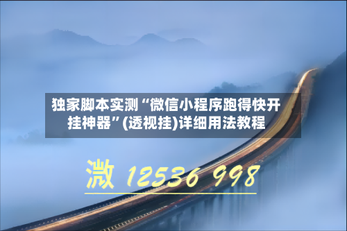 独家脚本实测“微信小程序跑得快开挂神器	”(透视挂)详细用法教程-第1张图片