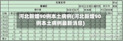 河北新增90例本土病例(河北新增90例本土病例最新消息)-第1张图片
