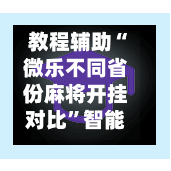 教程辅助“微乐不同省份麻将开挂对比”智能透视稳定辅助-第1张图片