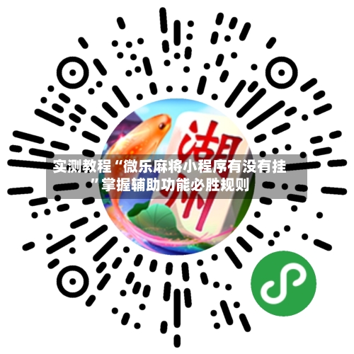 实测教程“微乐麻将小程序有没有挂	”掌握辅助功能必胜规则-第2张图片