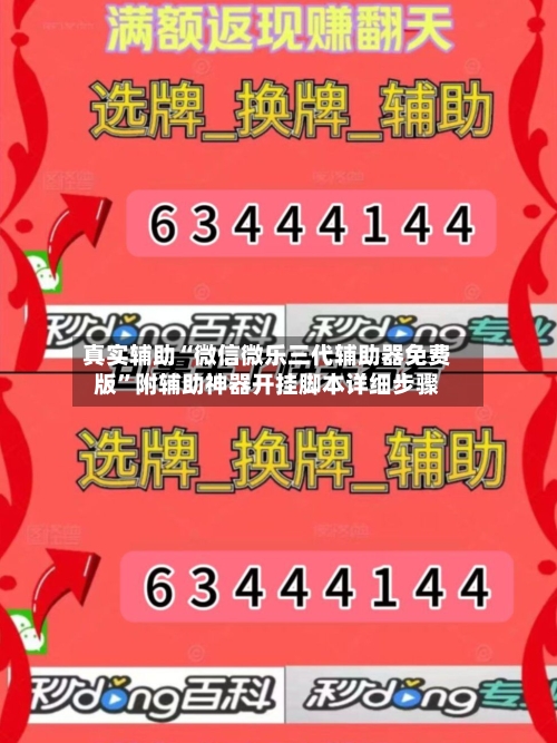 真实辅助“微信微乐三代辅助器免费版”附辅助神器开挂脚本详细步骤-第1张图片