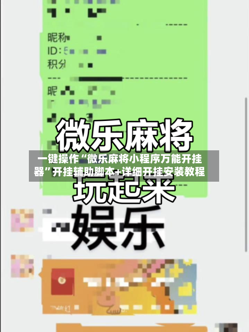 一键操作“微乐麻将小程序万能开挂器”开挂辅助脚本+详细开挂安装教程-第2张图片