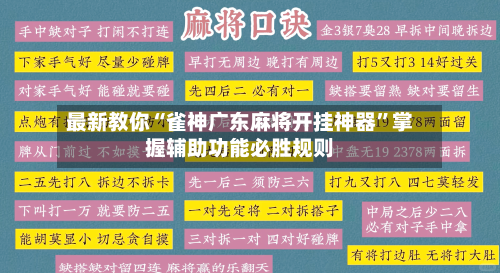 最新教你“雀神广东麻将开挂神器	”掌握辅助功能必胜规则-第1张图片