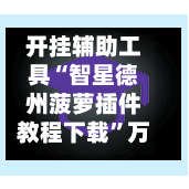开挂辅助工具“智星德州菠萝插件教程下载”万能辅助详细步骤与使用技巧-第2张图片