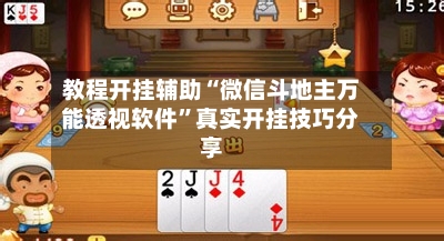 教程开挂辅助“微信斗地主万能透视软件	”真实开挂技巧分享-第2张图片
