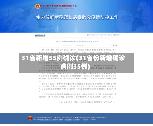 31省新增55例确诊(31省份新增确诊病例35例)-第1张图片