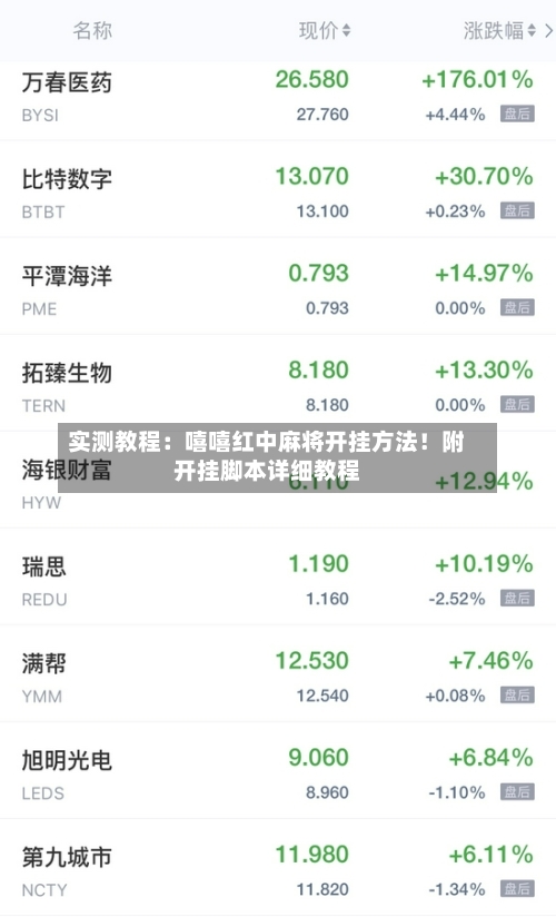 实测教程：嘻嘻红中麻将开挂方法！附开挂脚本详细教程-第1张图片