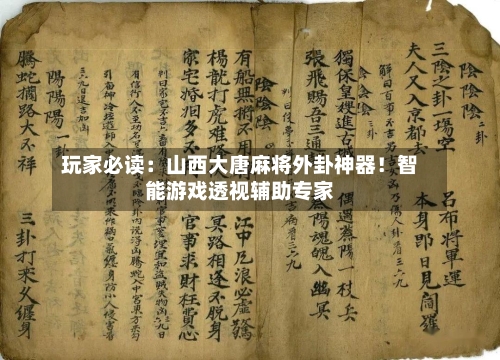 玩家必读：山西大唐麻将外卦神器！智能游戏透视辅助专家-第2张图片