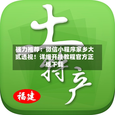 强力推荐：微信小程序家乡大贰透视！详细开挂教程官方正版下载-第2张图片